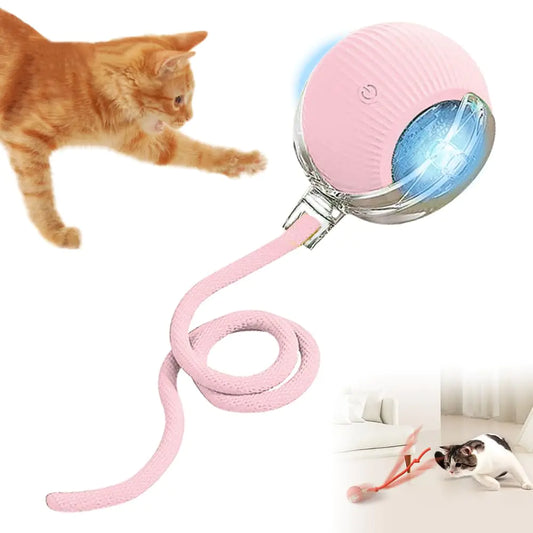 HOAIME Interactive Cat Toys for Indoor Cats 2025 Upgraded Interactive Cat Toy Ball Smart Self Rolling Interactive Dog Ball Toys Automatic Moving Peppy Pet Ball for Cats Kitten (Pink)