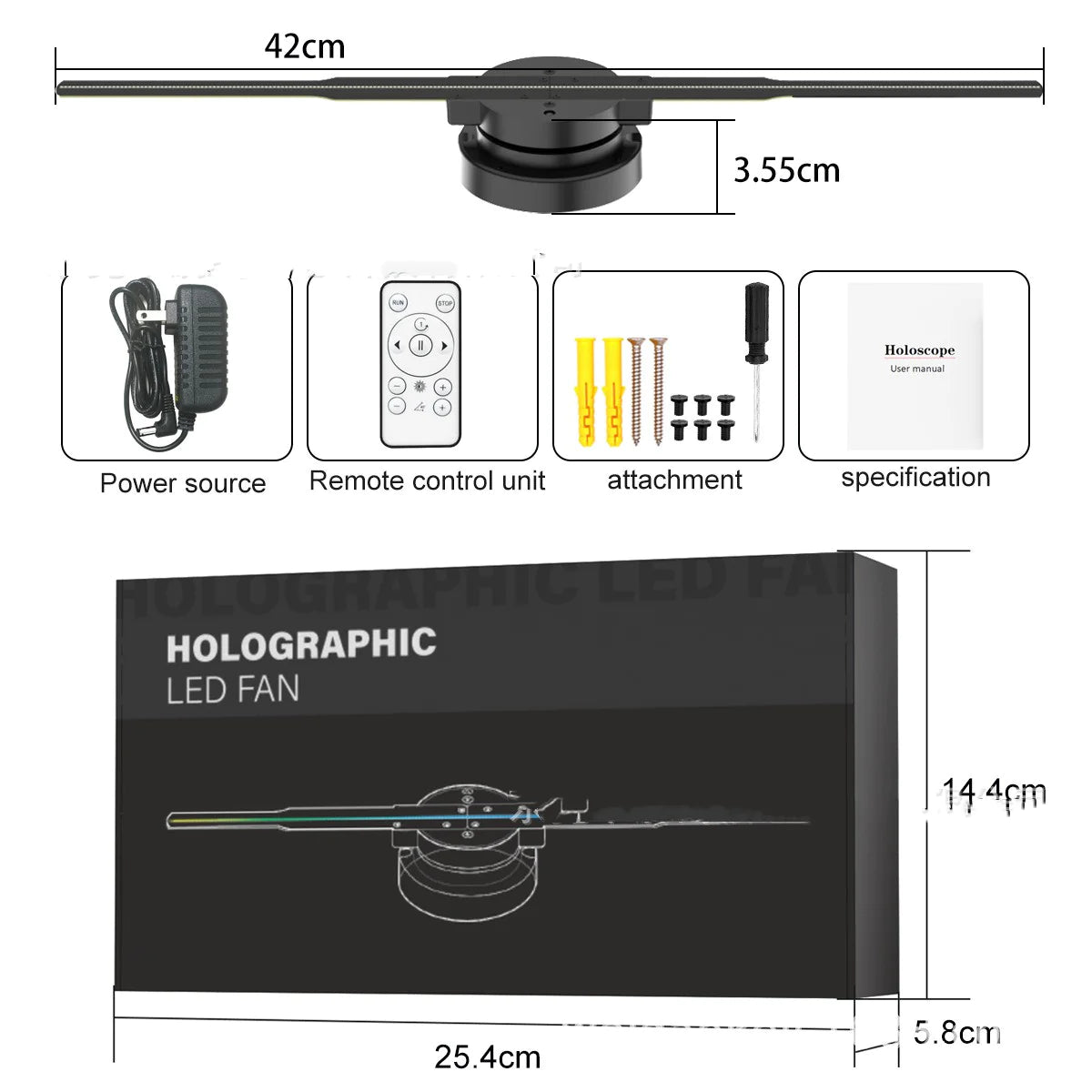 360° Rotating 3D Holographic Display with Naked Eye Viewing